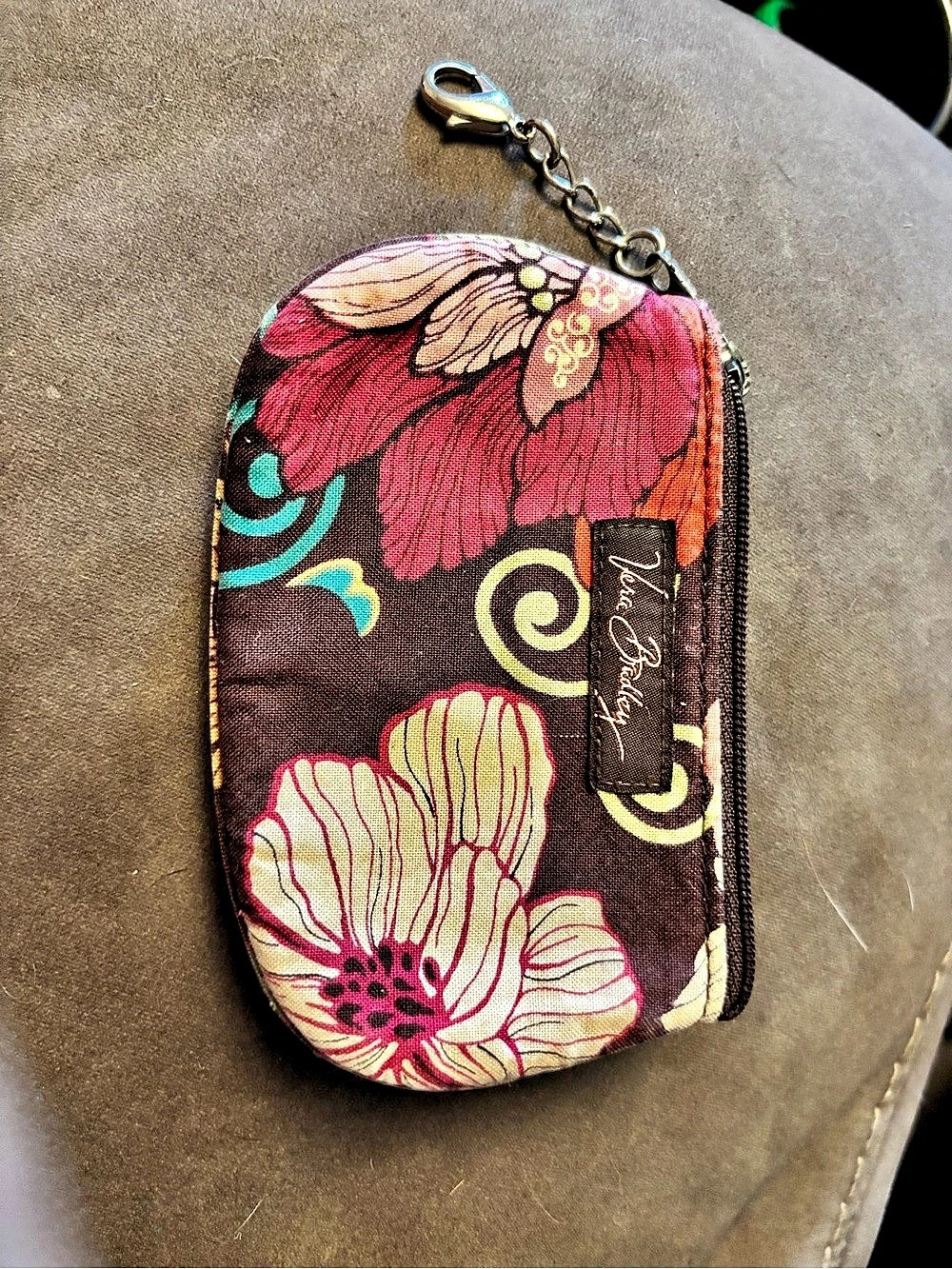 Vera Bradley Zip ID Case Floral & Pink